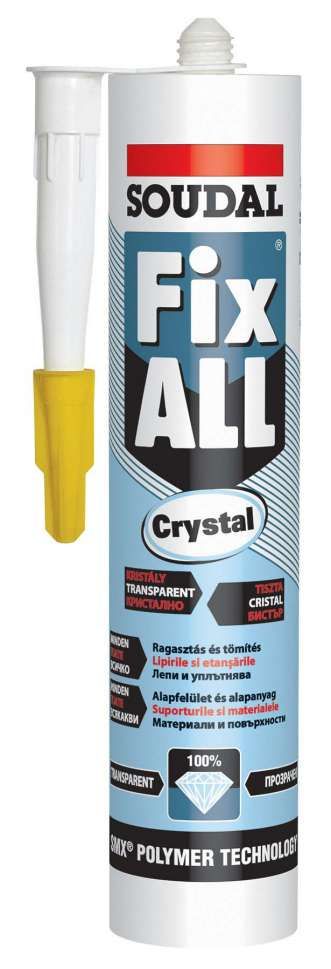 Монтажно лепило Soudal Fix All Crystal, прозрачно, 290 мл