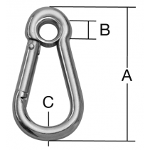 КАРАБИНА 6Х60ММ ПОЦИНКОВАНА С ХАЛКА 2БР