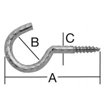 КУКА ВИНТ ЧЕРНА 5.2X60ММ 2БР/ОПК