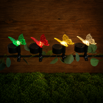 СОЛАРНА LED ЛАМПA BUTTERFLY CLIP 9СМ