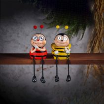 СОЛАРНА LED ФИГУРА BEE/LADYBUG 15.8СМ