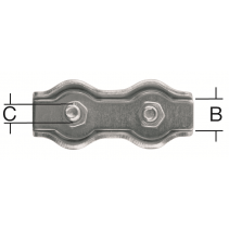 СКОБА ДВОЙНА ПОЦИНКОВАНА 4ММ М5 2БР/ОПК