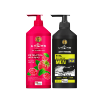 ДУШ ГЕЛ DALAS MEN+ДУШ ГЕЛ МАЛИНА 2X500ГР