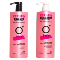 ШАМПОАН O SHY 1Л+БАЛСАМ 1Л KERATIN