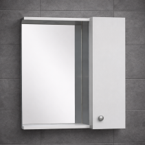 ГОРЕН ШКАФ ЗА БАНЯ ДАНИ - PVC, С ОГЛЕДАЛО С ОСВЕТЛЕНИЕ, 50/65 СМ