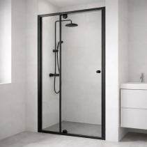 ПРЕГРАДЕН ПАРАВАН 90/110/185 СМ ПРОЗРАЧНО СТЪКЛО - 5 ММ