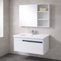 КОМПЛЕКТ GREY ДОЛЕН ШКАФ ЗА БАНЯ-60 СМ, С ОГЛЕДАЛЕН ГОРЕН ШКАФ,СТЕНЕН