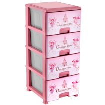 ШКАФ PVC 4 ЧЕКМЕДЖЕТА PINK K012