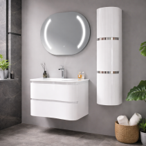 ШКАФ ЗА БАНЯ К-КТ PVC PEARL 80СМ СТЕНЕН