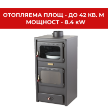 КАМИНА КУПРО ЛУКС С ФУРНА ЧУГ.ПЛОТ 8.4KW