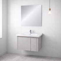 КОМПЛЕКТ ДОЛЕН ШКАФ ЗА БАНЯ - 80/50СМ СТЕНЕН, С ОГЛЕДАЛО