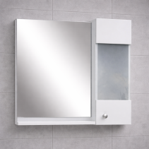 ГОРЕН ШКАФ ЗА БАНЯ ВИЕНА - PVC, С ОГЛЕДАЛО БЕЗ ОСВЕТЛЕНИЕ, 60/13/65 СМ
