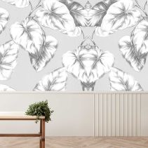 ТАПЕТ ВИНИЛ СИВИ ЛИСТА