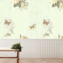 ТАПЕТ ВИНИЛ ХИБИСКУС ОРАНЖЕВ