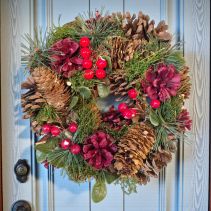 ВЕНЕЦ 25СМ ШИШАРКИ И ИМЕЛ 19HL0036-3