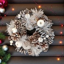 ВЕНЕЦ 23СМ ШИШАРКИ ЗАСНЕЖЕН 19HL0041-3