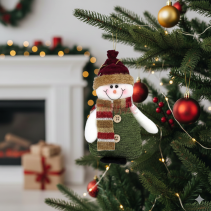 ДЕКОРАЦИЯ КОЛЕДНА 15СМ QY36170В СНЕЖКО