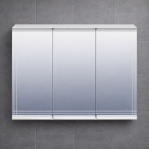 ГОРЕН ШКАФ ЗА БАНЯ - PVC, С ОГЛЕДАЛО БЕЗ ОСВЕТЛЕНИЕ, 60/13/36 СМ