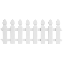 ОГРАДКА ЗА ЦВЕТЯ PVC 50/20/1СМ/4БР БЯЛА