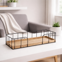 ЕТАЖЕРКА МЕТАЛ/ДЪРВО ПРАВОЪГЪЛНА 44/14/9