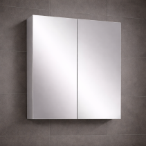 ГОРЕН ШКАФ ЗА БАНЯ НЕО - PVC, С ОГЛЕДАЛО БЕЗ ОСВЕТЛЕНИЕ, 55/60/12 СМ