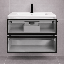 ШКАФ ЗА БАНЯ NERO 60/46/50СМ PVC СТЕНЕН