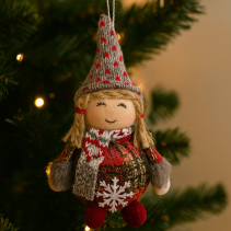 ДЕКОРАЦИЯ КОЛЕДНА 17СМ СНЕЖКА