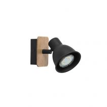 СПОТ RIKO ДЪРВО/ЧЕРЕН 1xGU10