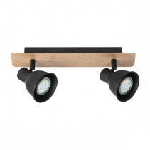 СПОТ RIKO ДЪРВО/ЧЕРЕН 2xGU10