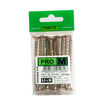 ВИНТ ЗА ДЪРВО ТОРНАДО 6,0Х80/10БР БЛИСТ