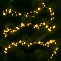 ОСВЕТЛЕНИЕ 20LED 2М COPPER WIRE 3AA,БЯЛА