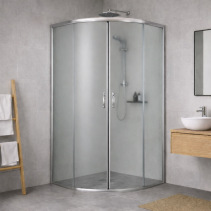 ДУШ КАБИНА 90/185СМ 4ММ ОВАЛ МАТ С КОРИТ