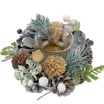 СВЕЩНИК КОЛЕДЕН ЗАСКРЕЖЕН 16 20HL10311-7