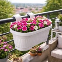 САНДЪЧЕ РЕБРО ОВАЛ 30СМ ЗА БАЛКОН БЯЛО