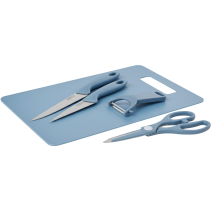 КУХНЕНСКИ КОМПЛЕКТ 5 ЧАСТИ/НОЖ, ДЪСКА,НОЖИЦА,БЕЛАЧКА