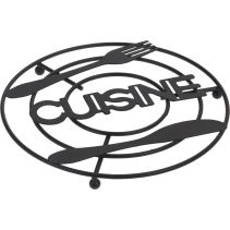 ПОСТАВКА ГОРЕЩО 20СМ МЕТАЛНА ЧЕРНА CUISI