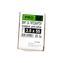 ВИНТ ЗА ГК ЕДРА РЕЗБА 3.5Х55 250БР/КУТИЯ