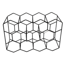 СТОЙКА БУТИЛКИ МЕТАЛНА BLACK 43Х15Х30CM