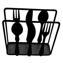 САЛФЕТНИК МЕТАЛЕН BLACK 10/11,5/4,5СМ