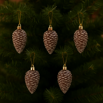 ДЕКОРАЦИЯ ЗА ЕЛХА ШИШАРКИ 6БР 9.5/4СМ