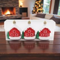 ДЕКОРАЦИЯ ЗА ЕЛХА КЪЩИЧКИ 3БР6/7СМ