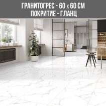 ГРАНИТОГРЕС VIZART STATUARIO 60/60GLOSSY