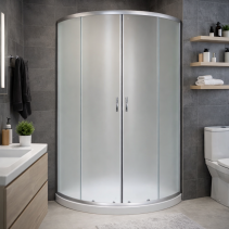 ДУШ КАБИНА 90/185СМ 4ММ ОВАЛ МАТ С КОРИТ