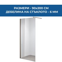 ПАРАВАН СТАЦИОНАРЕН 90/200СМ 6ММ GOLD