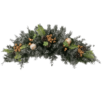 АРКА КОЛЕДНА 60СМ ЗЕЛЕНА ДЕКОРИРАНА