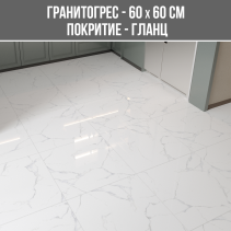 ГРАНИТОГРЕС ALPINE CARRARA 60/60 GLOOSY