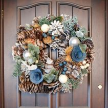 ВЕНЕЦ 30СМ ШИШАРКИ/СИН