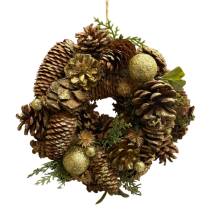 ВЕНЕЦ 25СМ ШИШАРКИ ЗЛАТИСТ