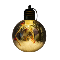 ТОПКА ЗА ЕЛХА ДЕКОРИРАНА ПРОЗРАЧНА 8СМ