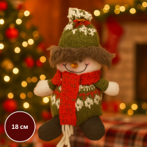 ФИГУРА КОЛЕДНА СНЕЖКО 18СМ